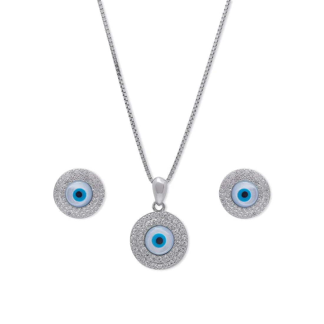 Eternal Sparkle 925 Sterling Silver Rhodium-Plated Jewelry Set - Image 3