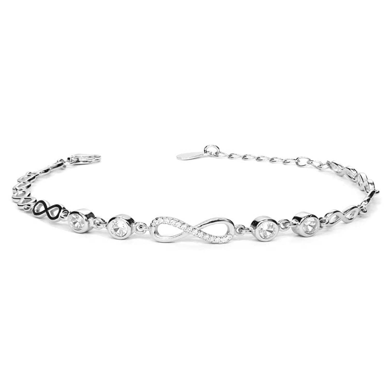 Infinity 925 Silver Bracelet - Valentines Edition With Gift Box - Image 7