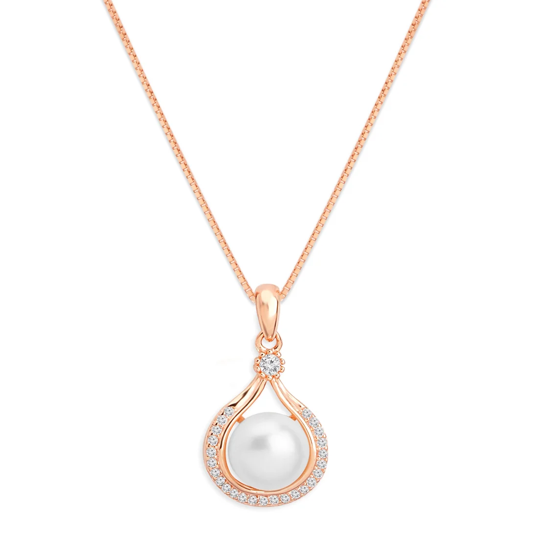 Ethereal Fusion: Rose Gold Plated 925 Sterling Silver Pendant - Image 4