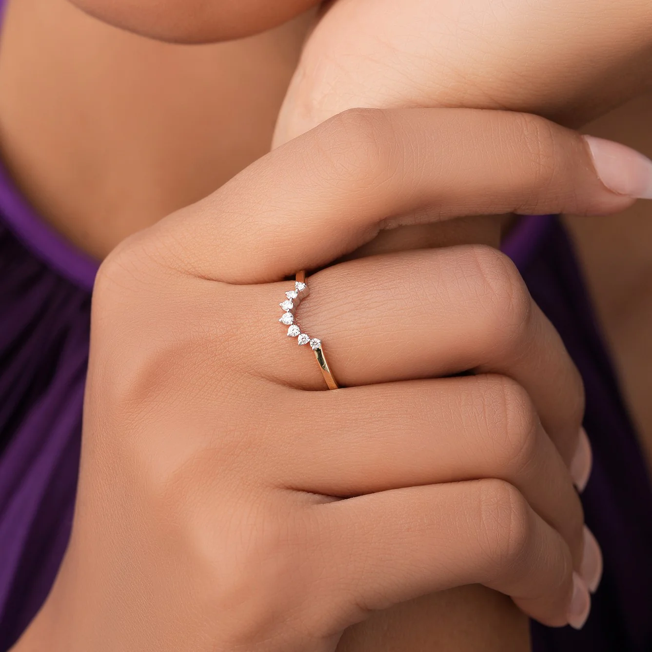 Ethereal Gold Ring with Lab-Grown Diamonds - Image 2