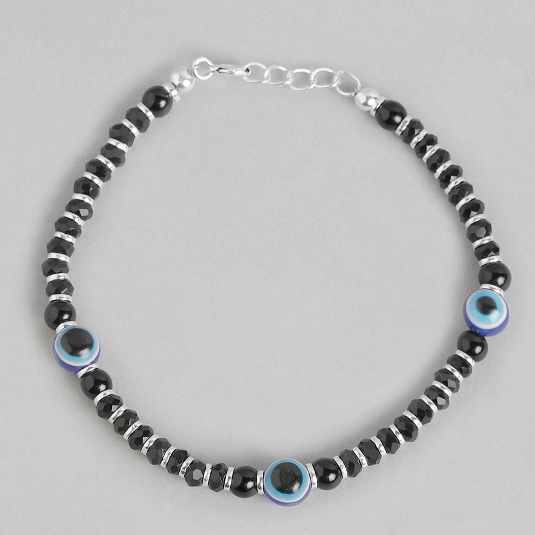 Evil Eye Beaded 925 Sterling Silver Kids Bracelet (Age : 0 - 3 Years) - Image 2
