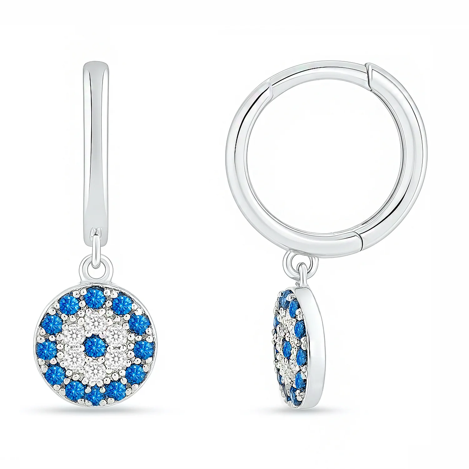Forever Safe Silver Hoop Rhodium Plated Earrings - Image 6