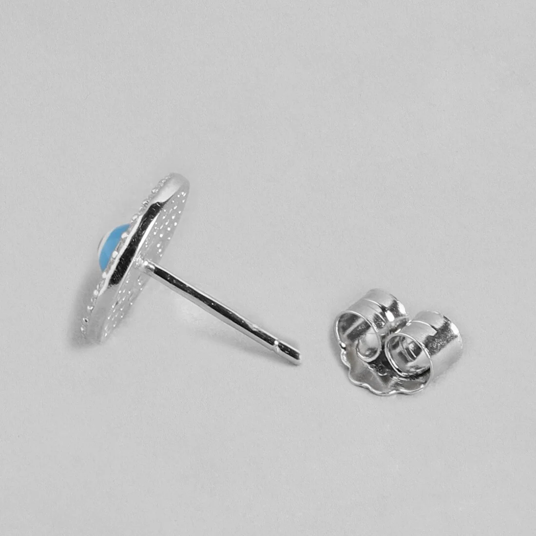 Glowing Evil Eye 925 Silver Stud Earrings - Image 5