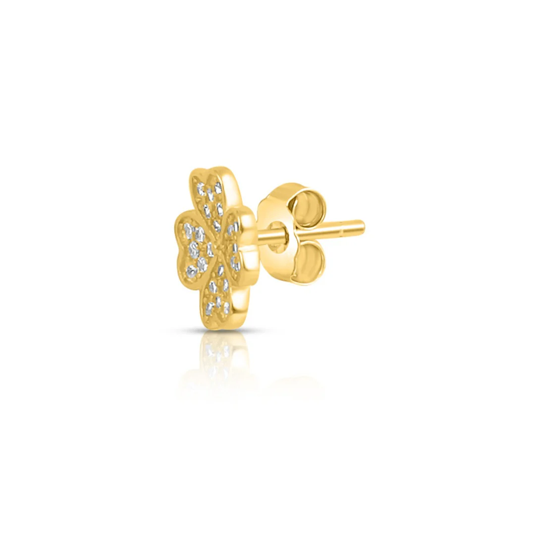 Exquisite Floral Gold Plated 925 Sterling Silver Earrings - Image 6