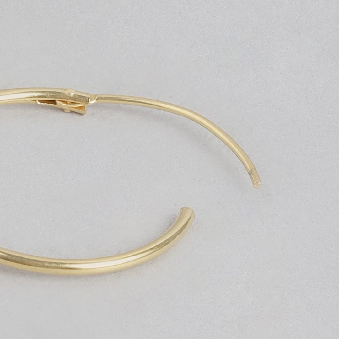 Floral Cascade Gold Plated Sterling Silver Hoop Earrings - Image 5