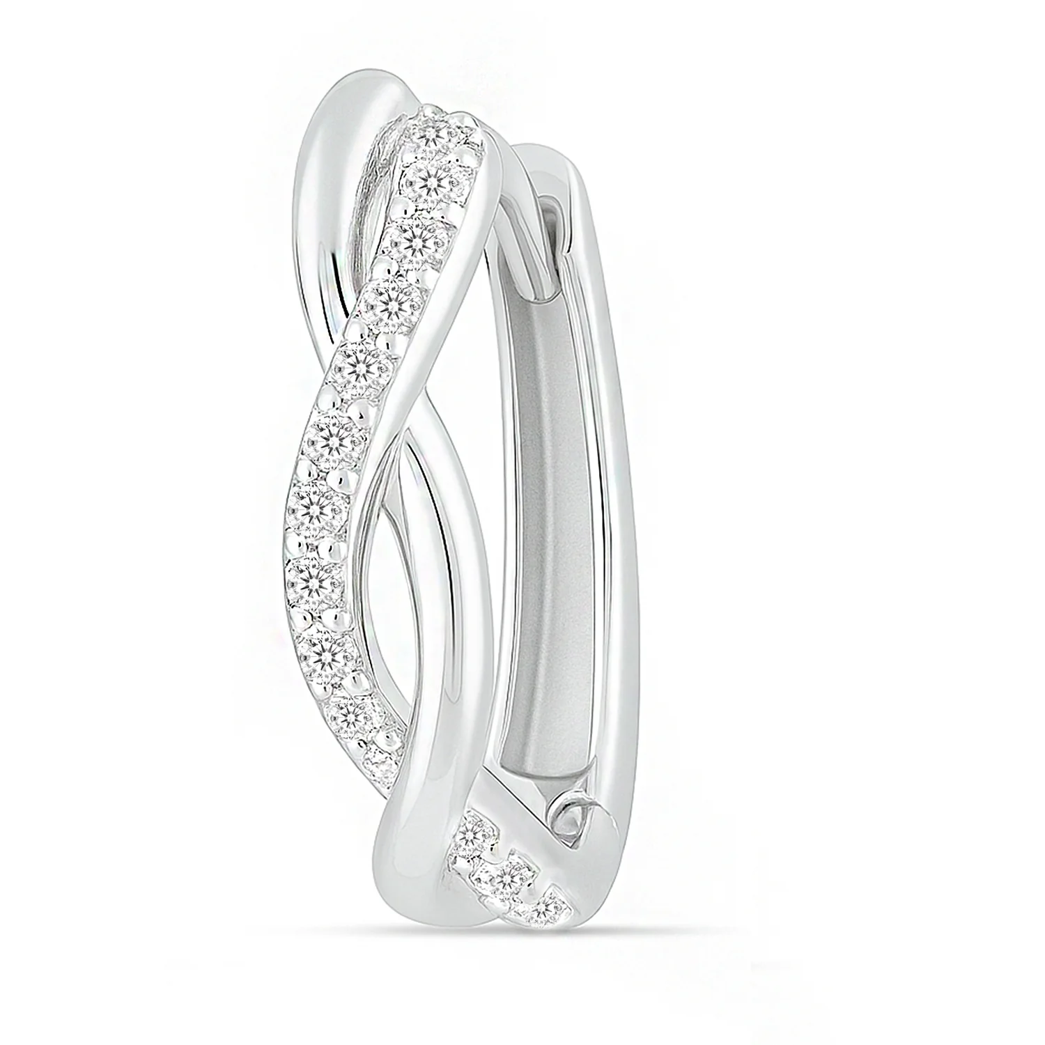 Our Infinite Love Silver Hoop
Rhodium Plated Earrings - Image 7