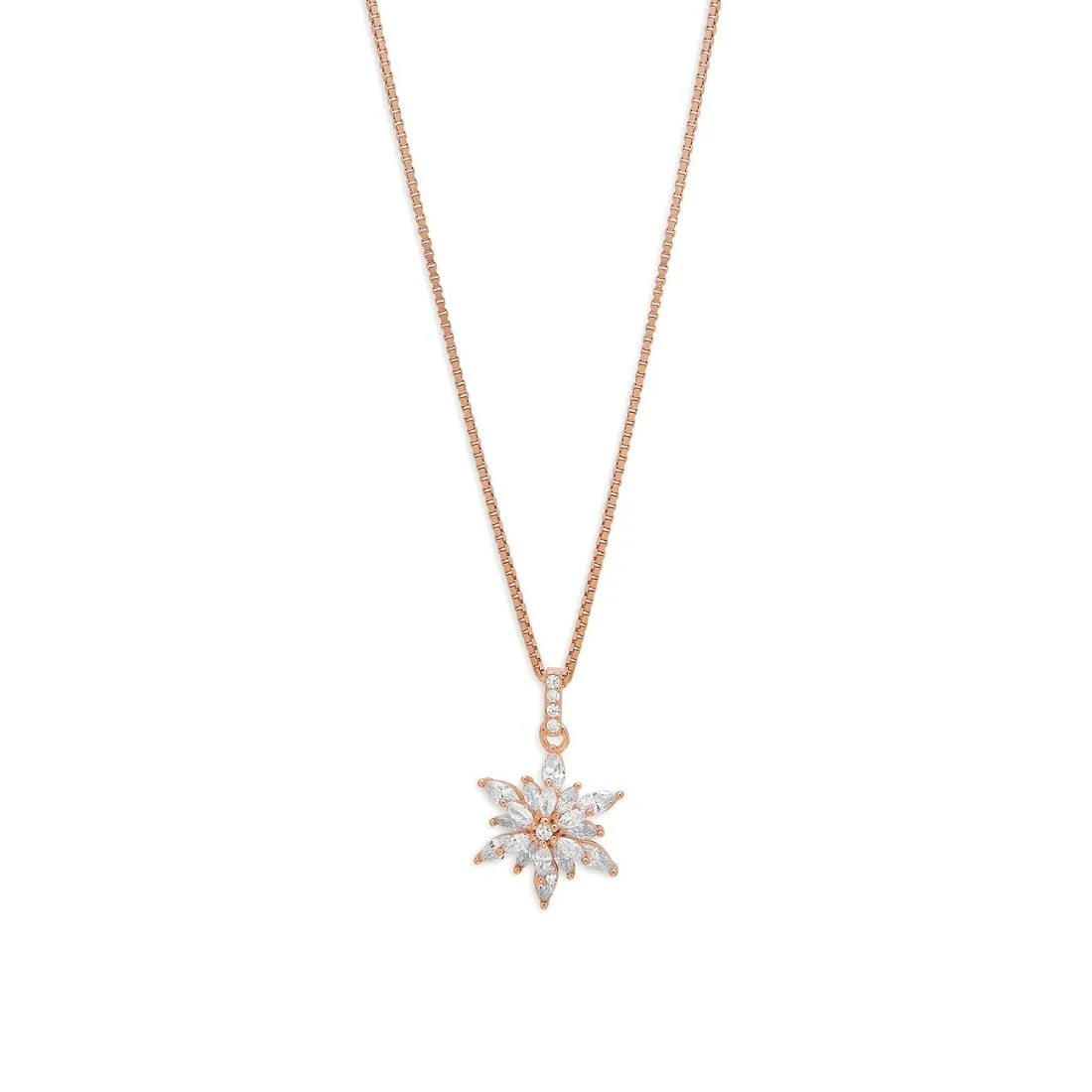 Floral Elegance 925 Sterling Silver Rose gold Pendant with Chain - Image 5