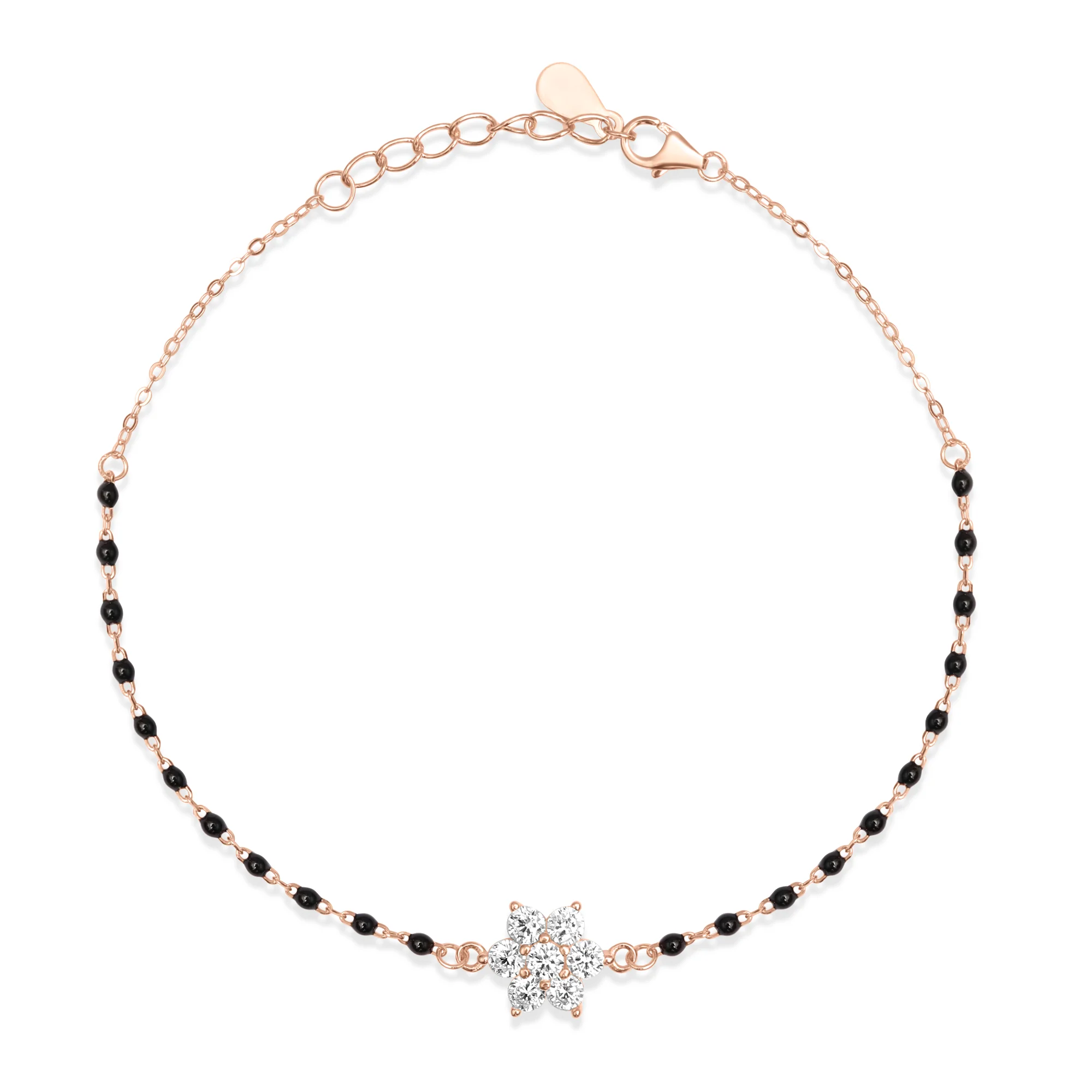 Floral Essence Rose Gold Plated 925 Sterling Silver Bracelet - Image 4