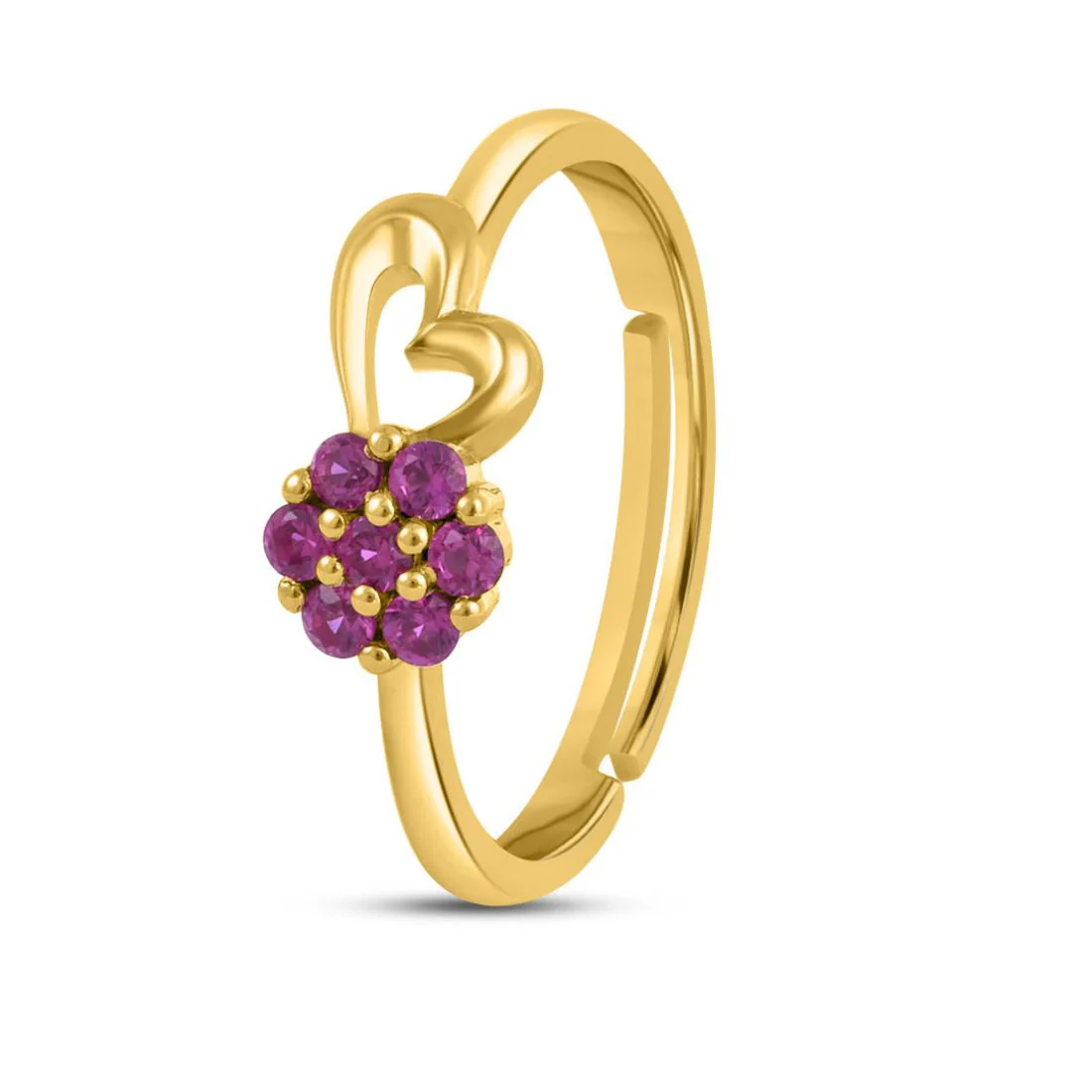 Floral Gold Plated 925 Sterling Silver Ring - Image 4