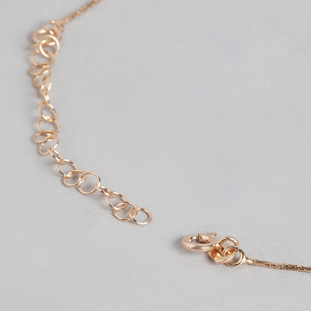 Floral Harmony Rose Gold-Plated CZ & Freshwater Pearl 925 Sterling Silver Pendant with Chain - Image 6