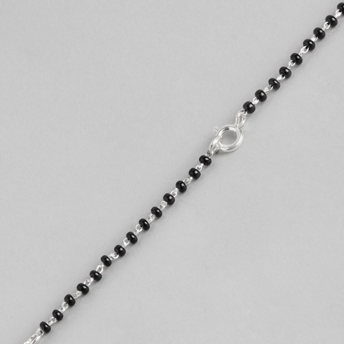 Floral Leaf CZ Studded 925 Silver Mangalsutra - Image 7