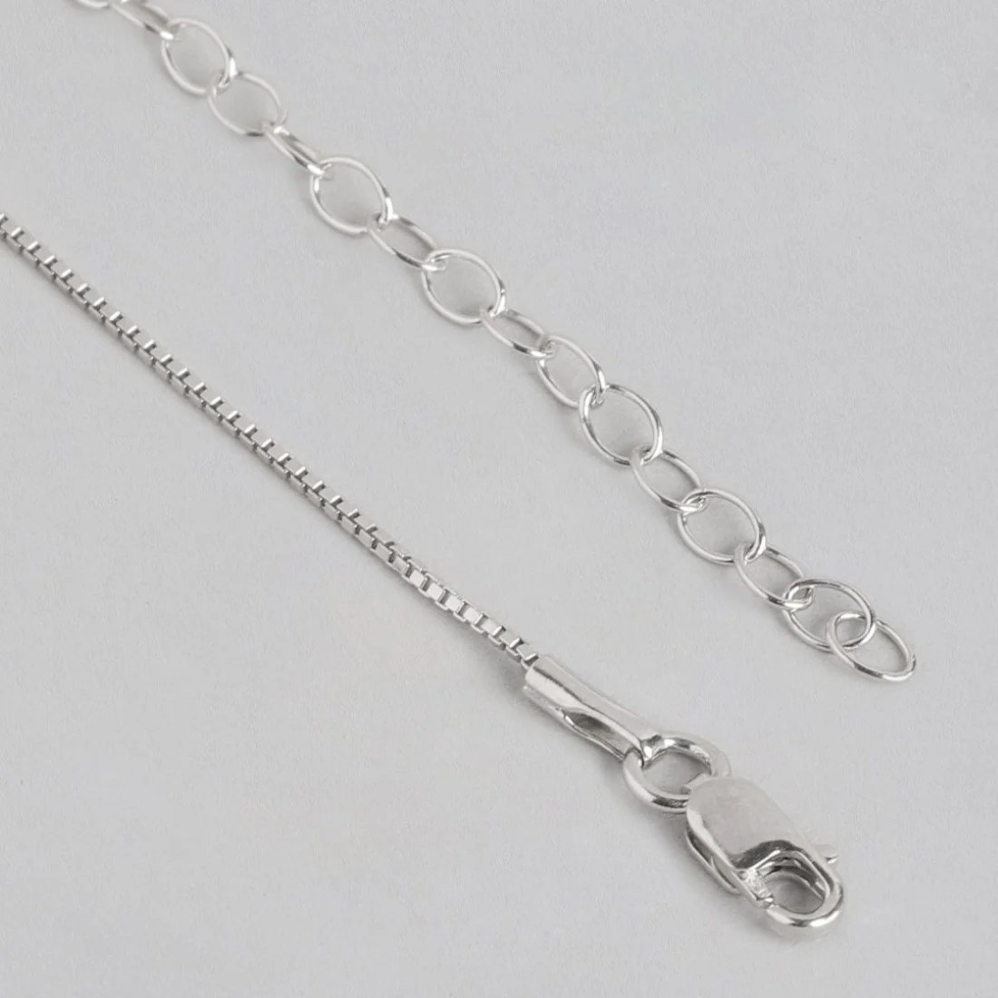 Floral Radiance Elegance Rhodium-Plated 925 Sterling Silver Charm Pendant with Chain - Image 7