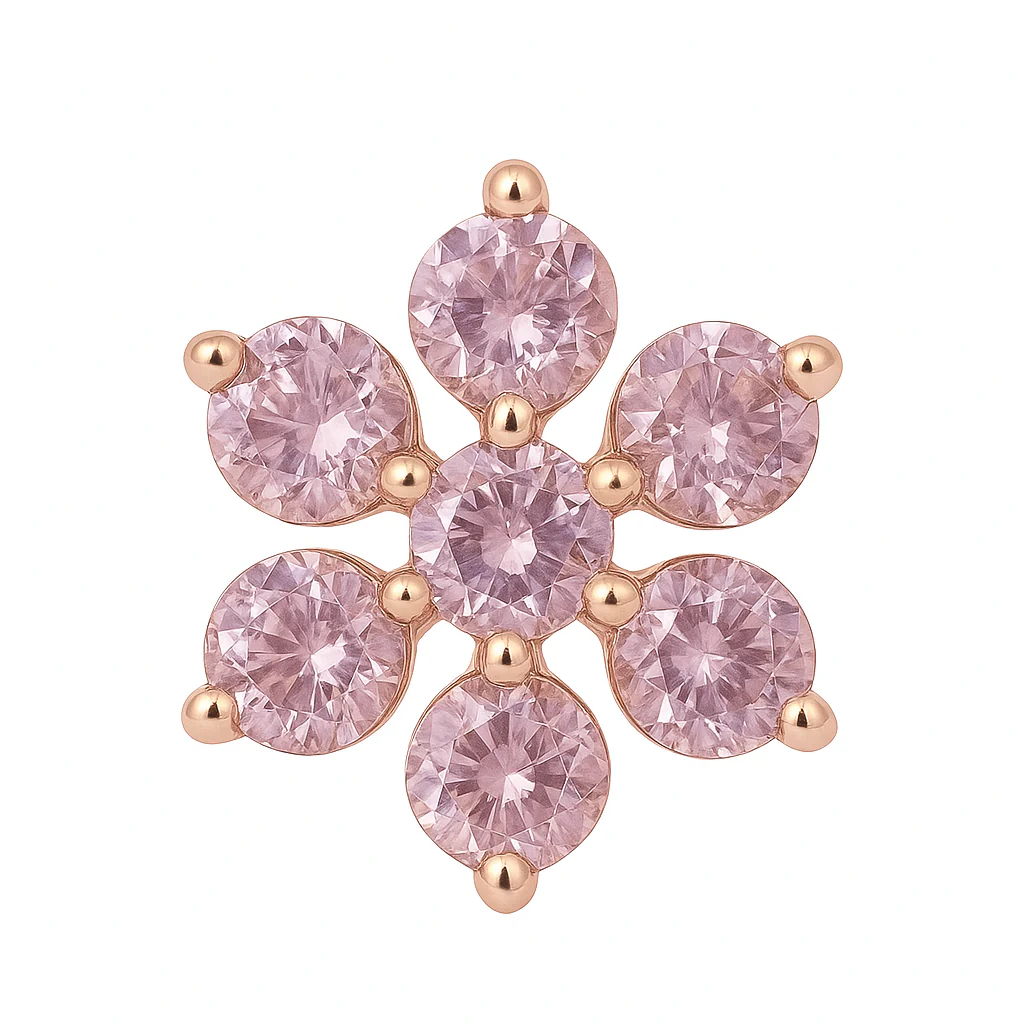 Floral Rose Gold Plated 925 Sterling Silver Pendants - Image 4