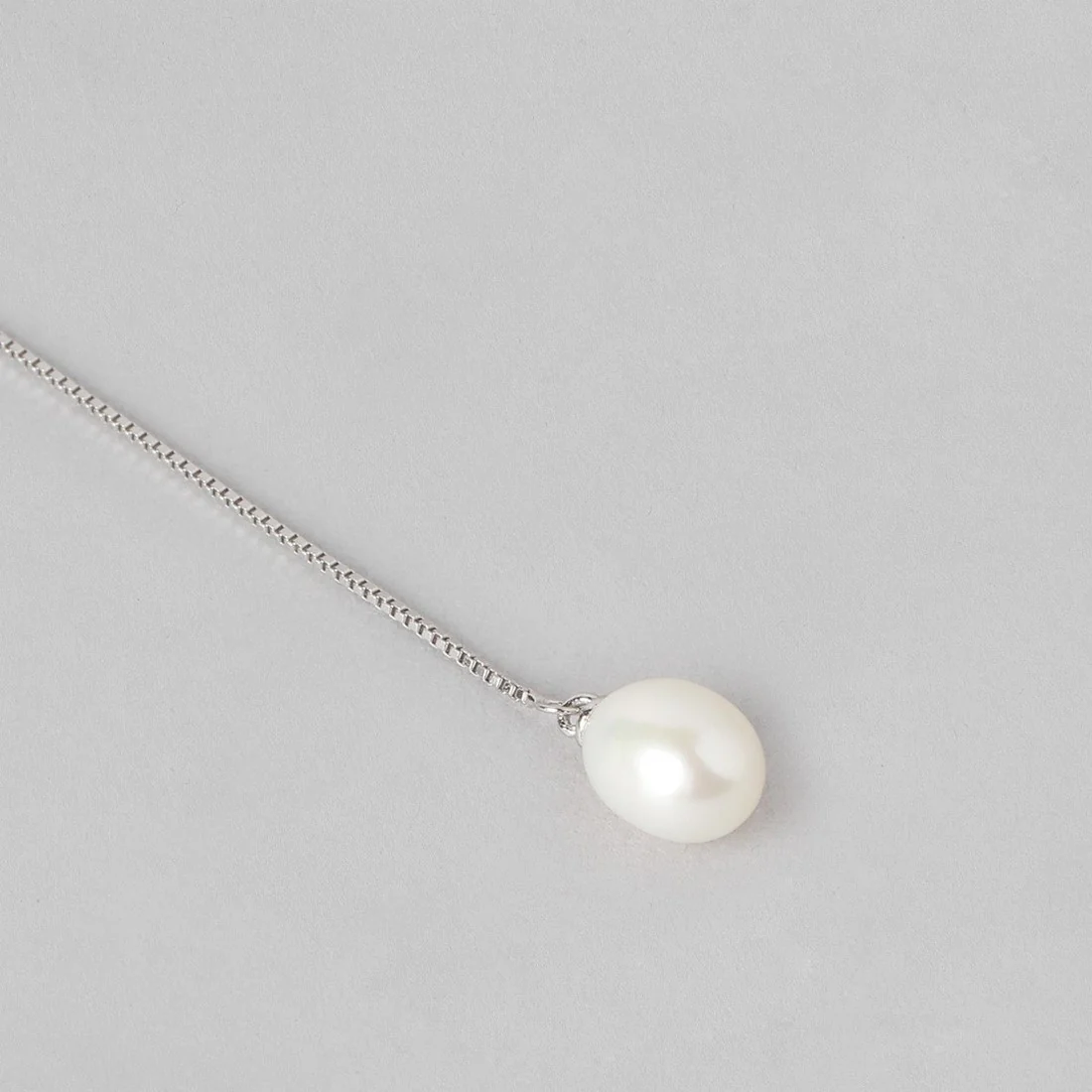 Freshwater Pearl Rhodium Plated 925 Sterling Silver Jewelry Set - Image 7