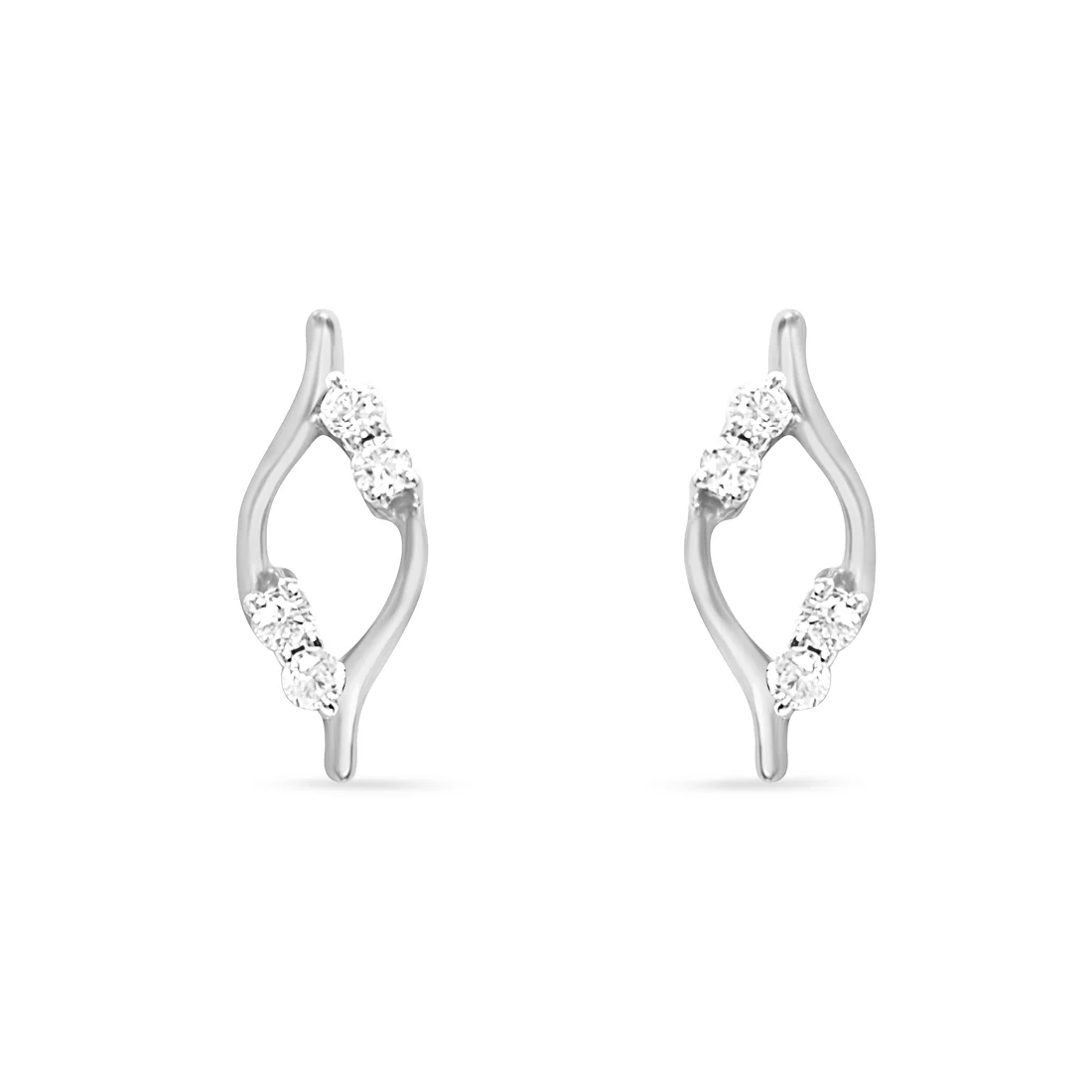 Gleaming Gold Earrings with Lab-Grown Diamonds - Image 9