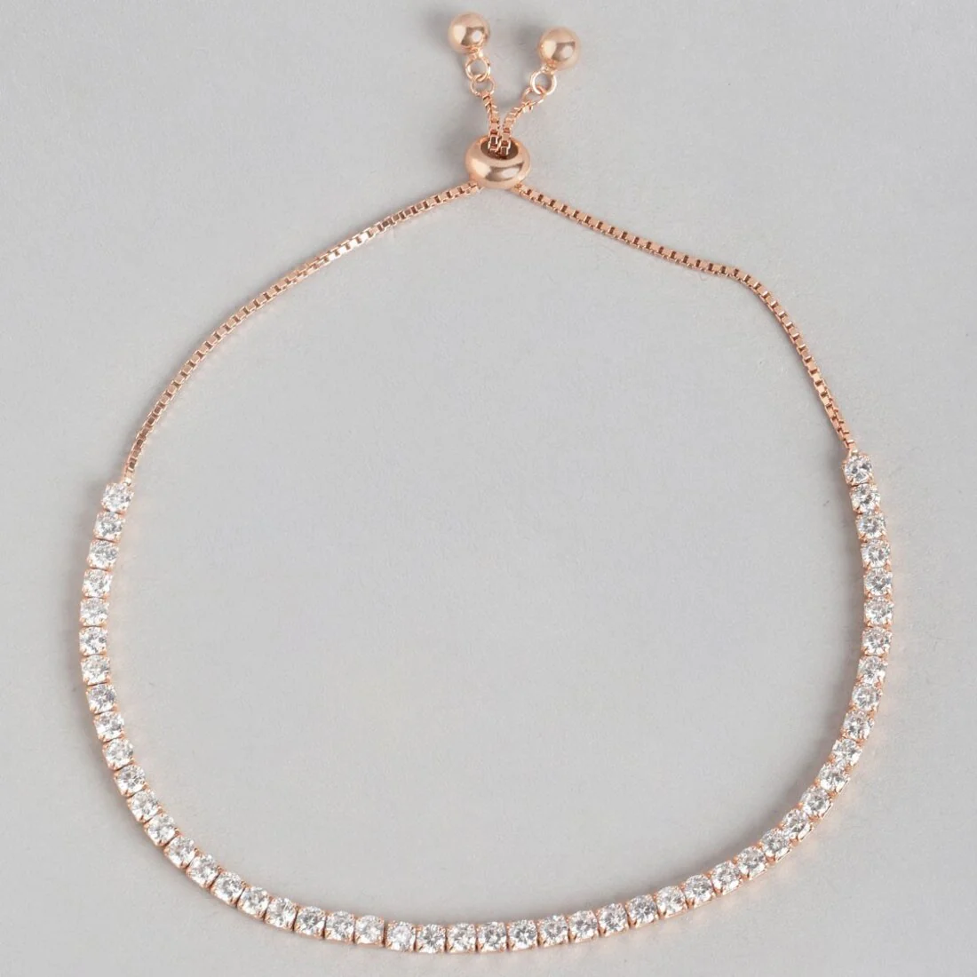 Glimmering Elegance One-Line CZ 925 Sterling Silver Bracelet - Image 3