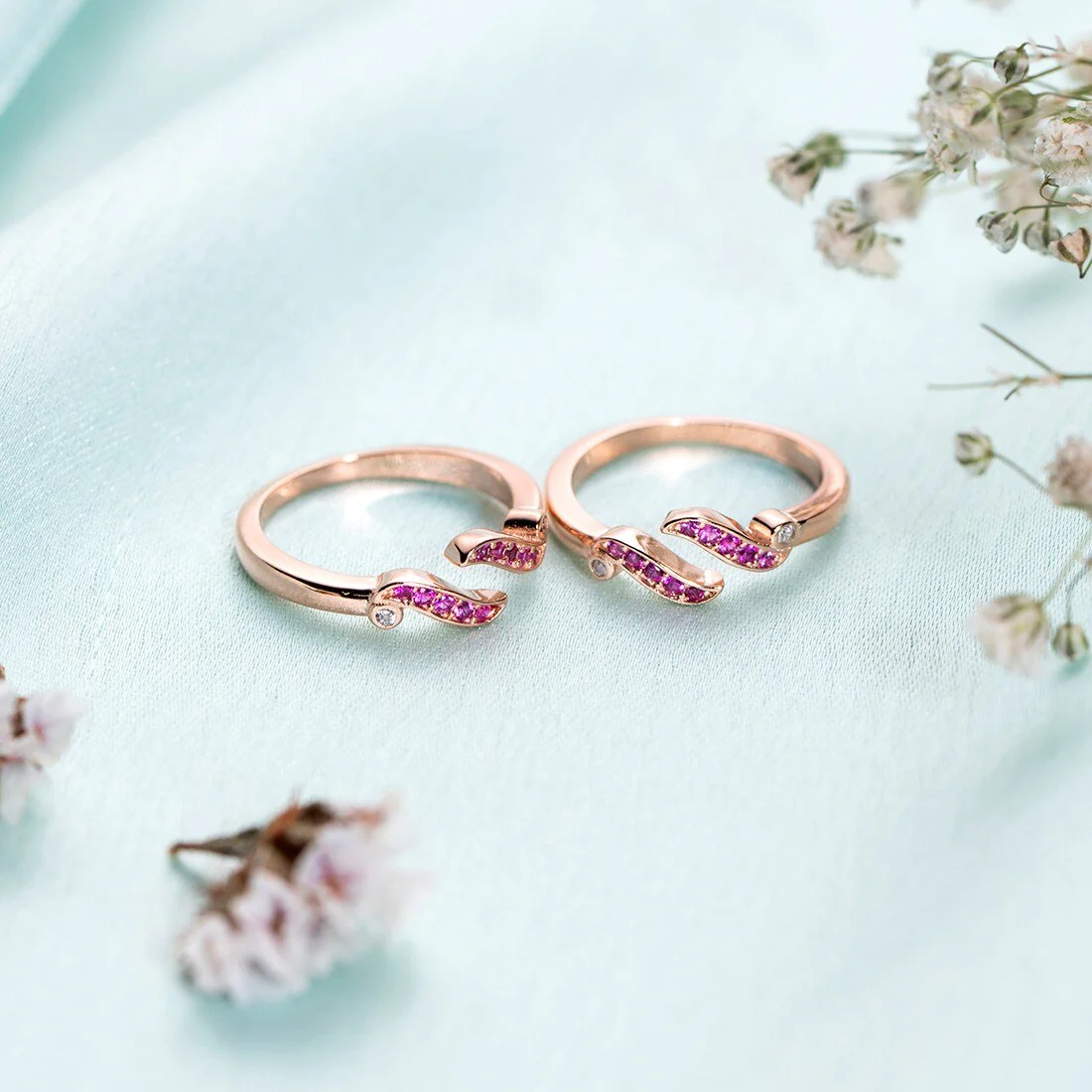 Glistening Rose Gold Plated 925 Sterling Silver Cubic Zirconia Toe Ring
