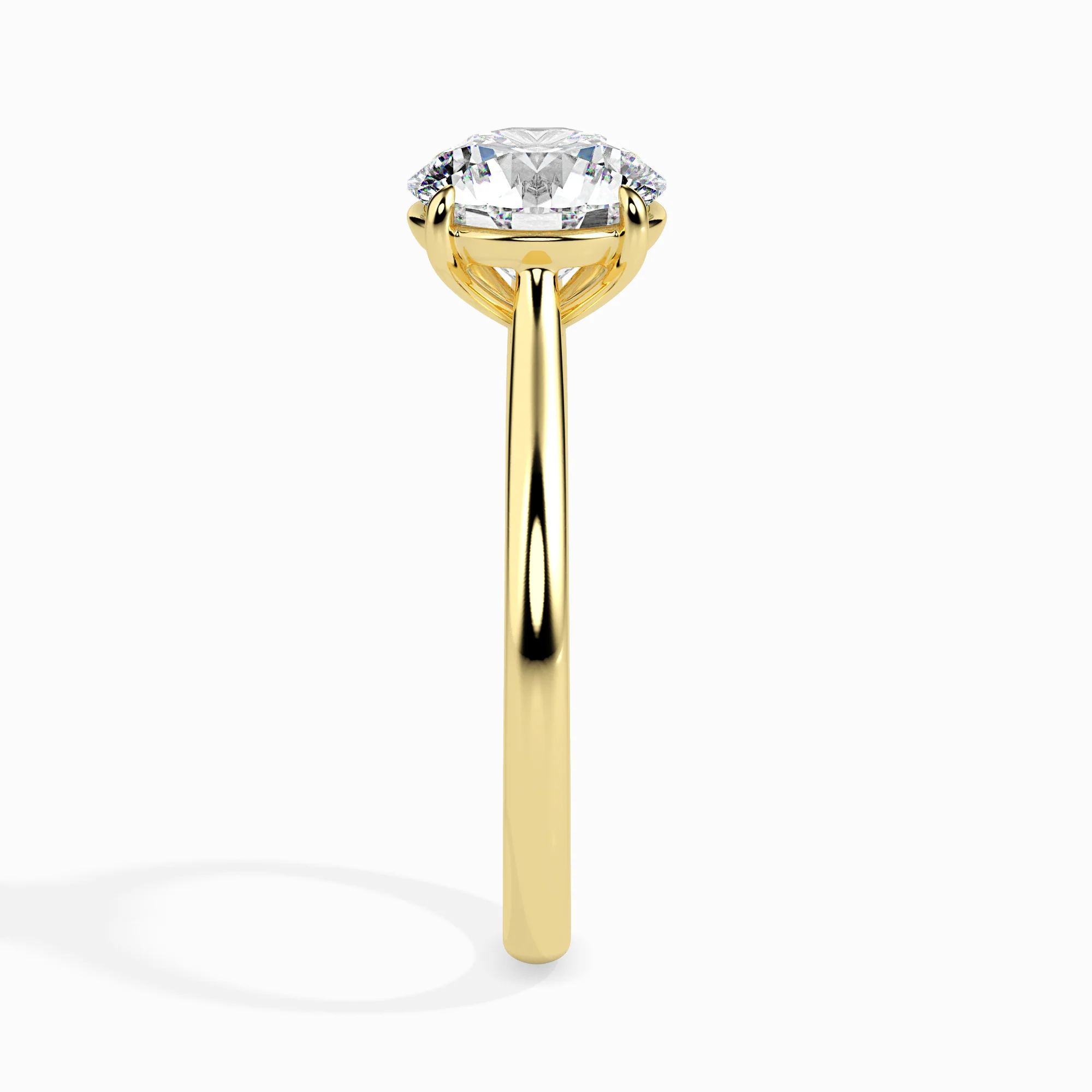 2 CT Gold Fleur Diamond Women Ring - Image 4