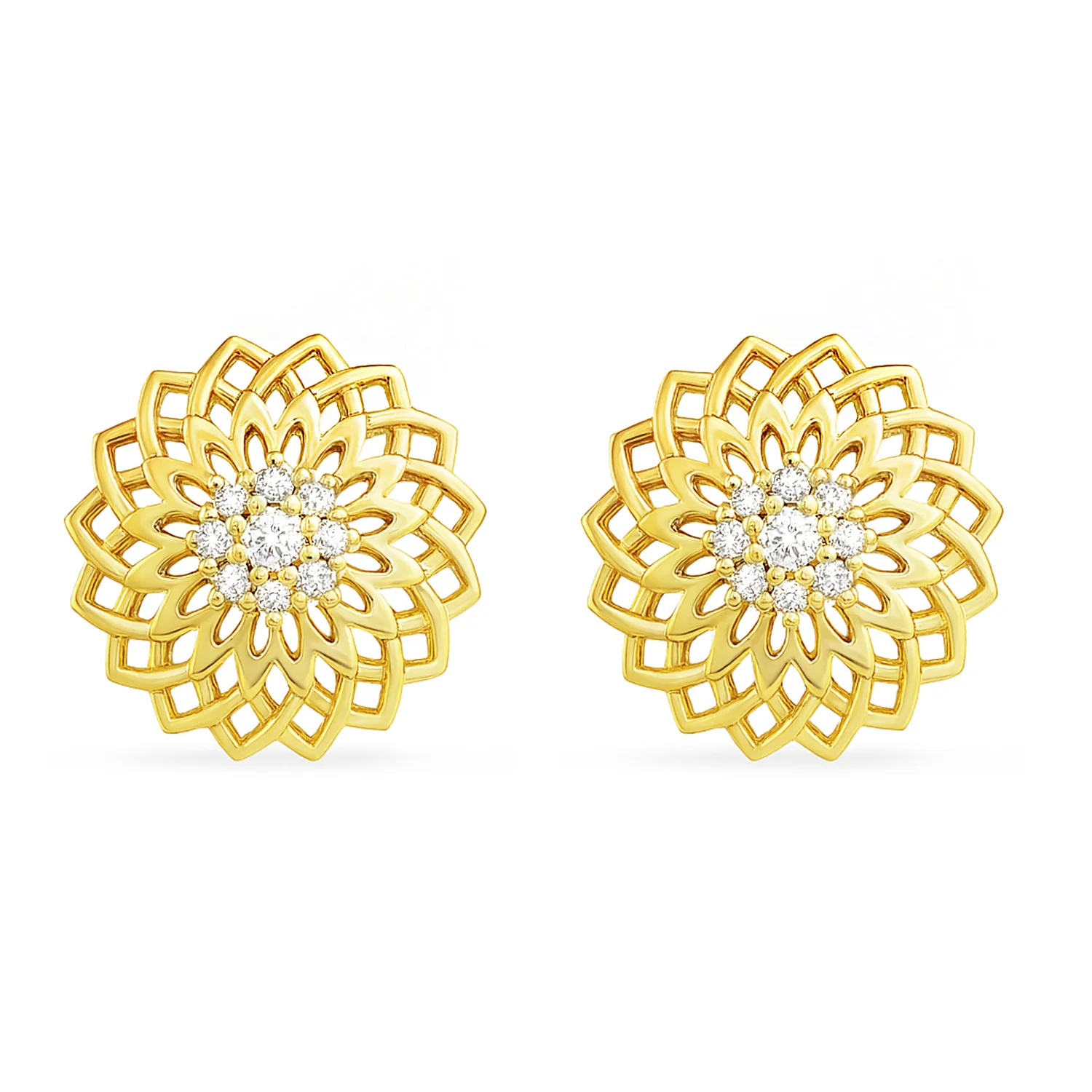 Sun-kissed Bloom Gold Plated Earrings - Image 4