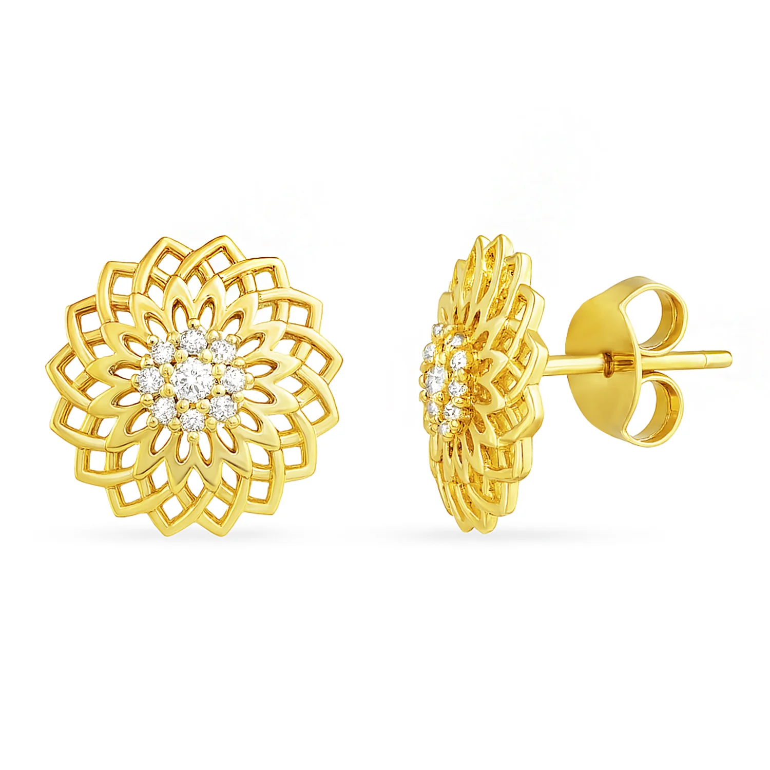 Sun-kissed Bloom Gold Plated Earrings - Image 6