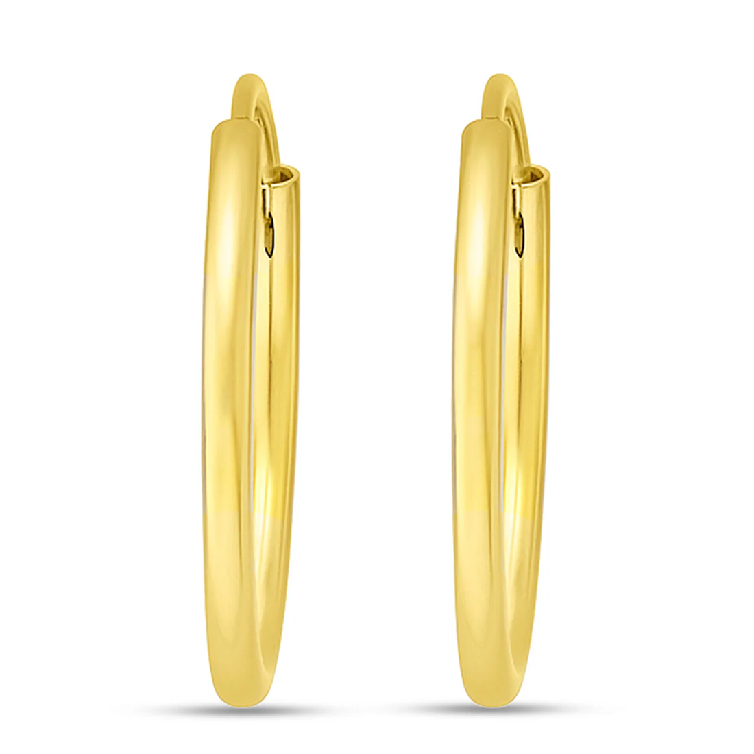 Gold Plated Round 925 Sterling Silver Hoops - Image 5