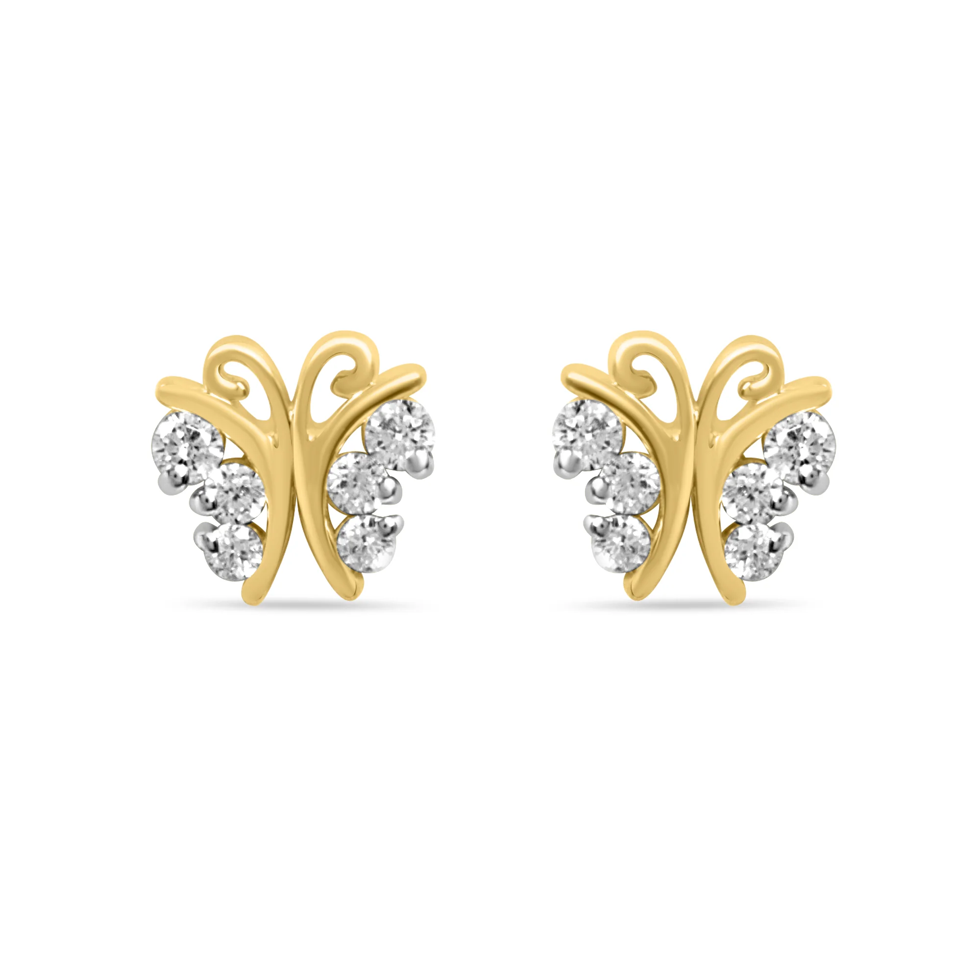 Gold Danaid Earrings with Lab-Grown Diamonds - Image 3