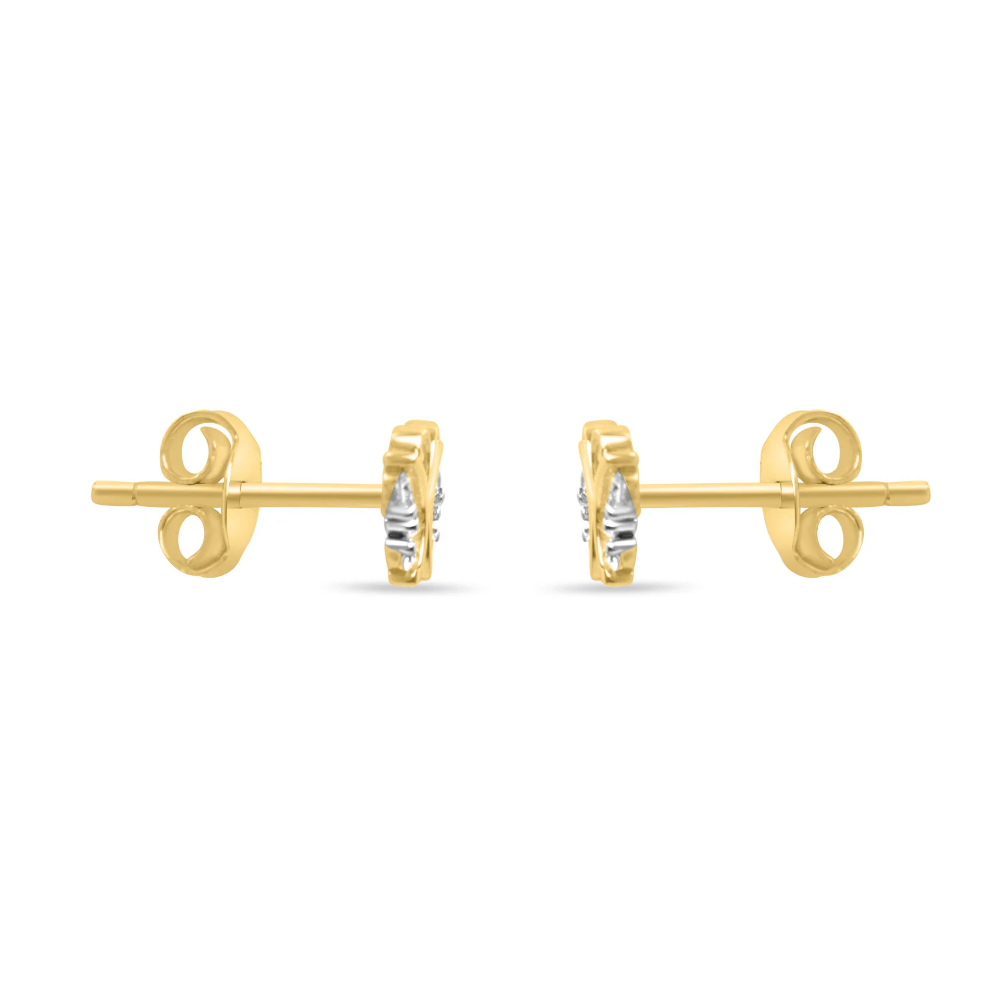 Gold Danaid Earrings with Lab-Grown Diamonds - Image 5