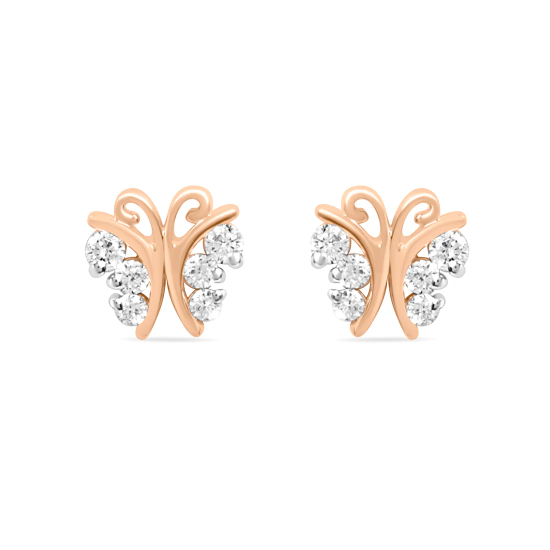 Gold Danaid Earrings with Lab-Grown Diamonds - Image 7