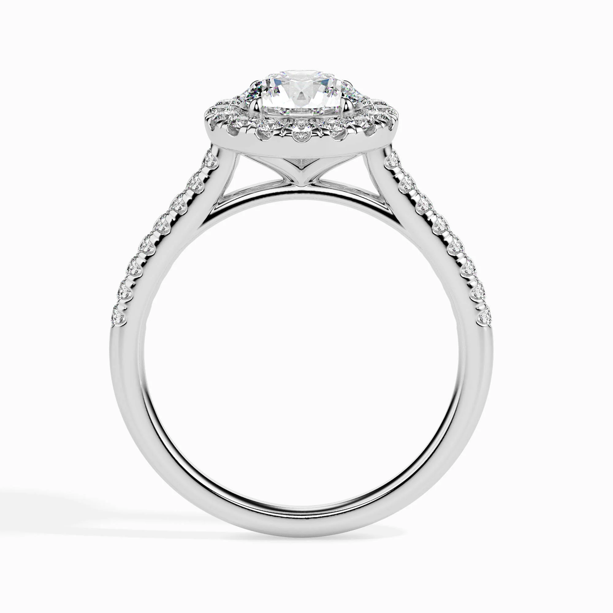 2 CT Golden Aura Round Diamond Ring - Image 10