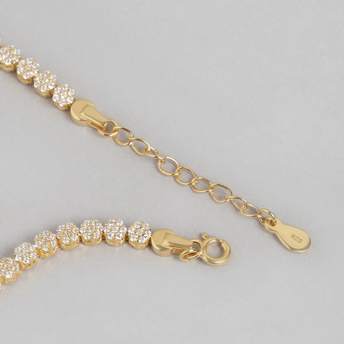Golden Blossom Gold-Plated 925 Sterling Silver Flower Bracelet - Image 7