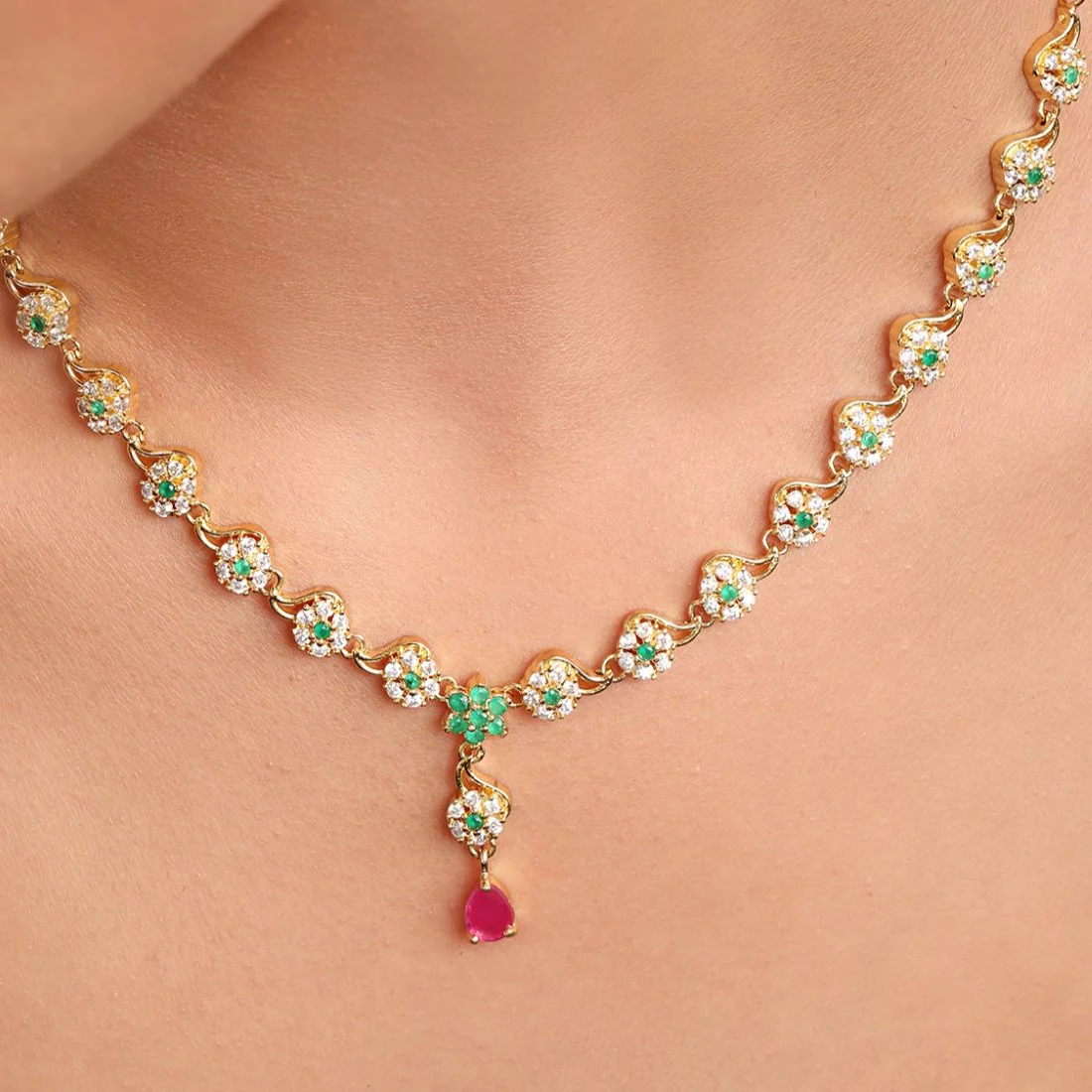 Golden Blossom Gold Plated 925 Sterling Silver Necklace - Image 2