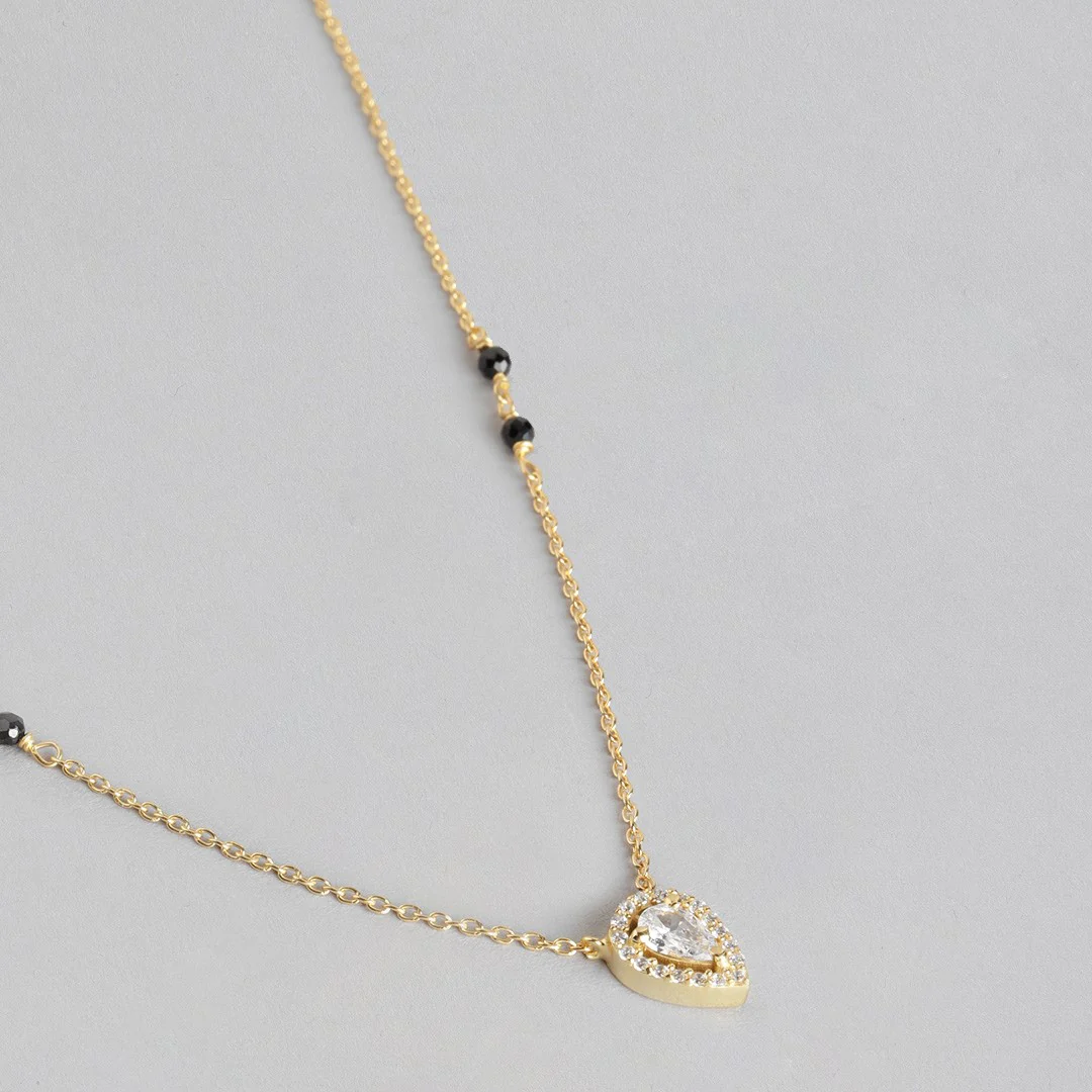 Golden Elegance 925 Sterling Silver Gold-Plated Beaded Mangalsutra - Image 5