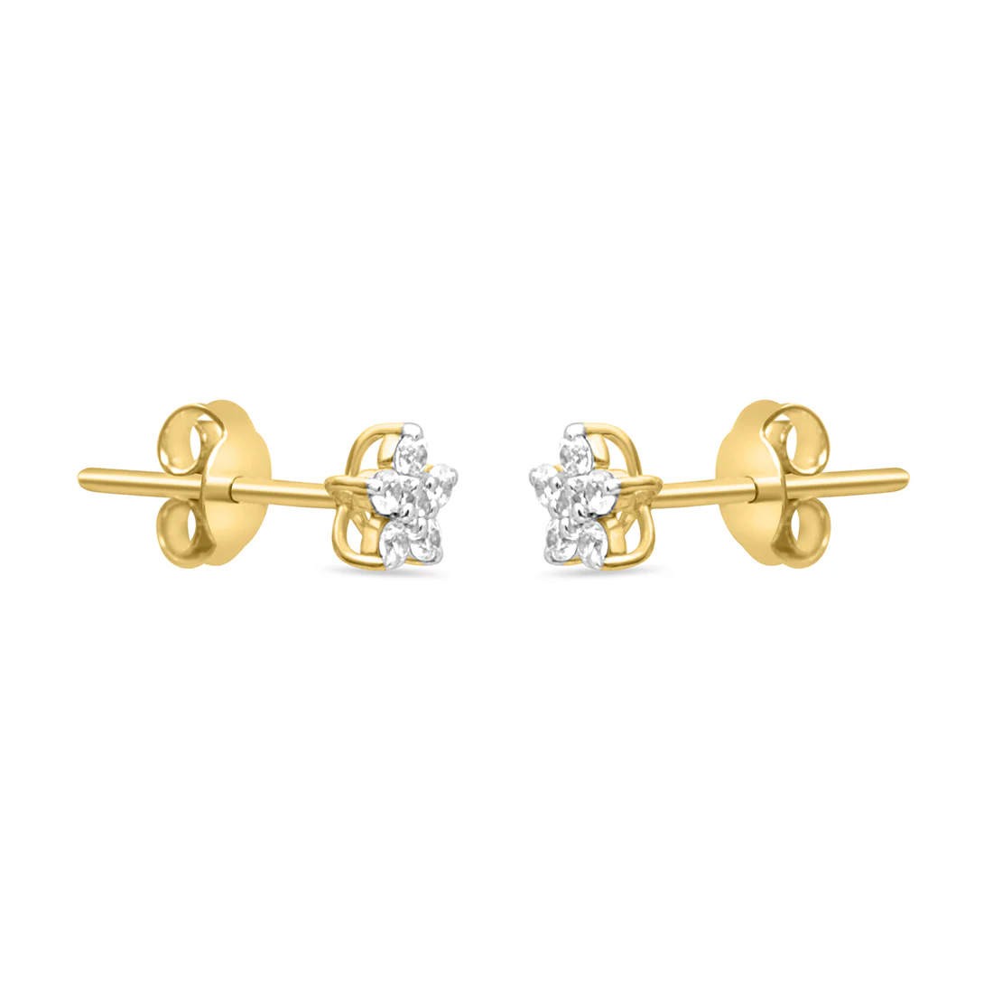 Star Stud Earrings with Lab-Grown Diamonds - Image 3