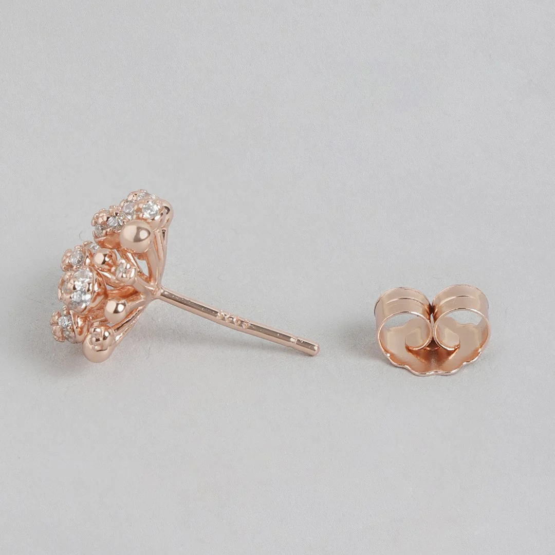 Golden Foliage Rose gold Plated 925 Sterling Silver Earrings - Image 5