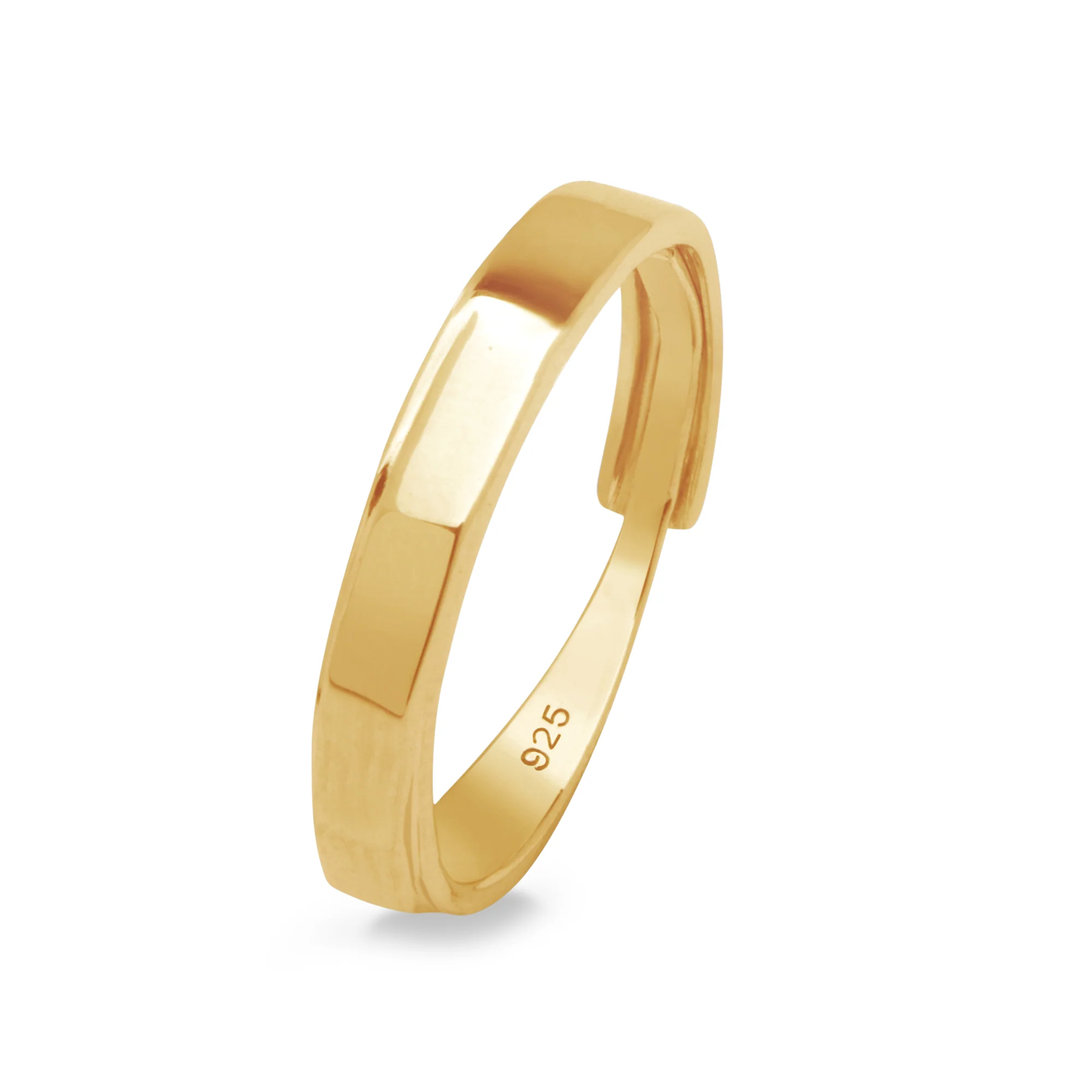Golden Aura Gold-Plated 925 Sterling Silver Ring for Him (Adjustable) - Image 3