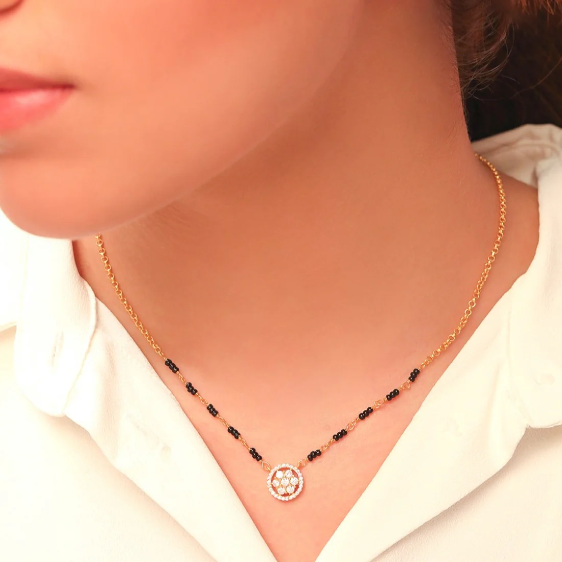 Golden Radiance 925 Sterling Silver Gold-Plated Mangalsutra - Image 3