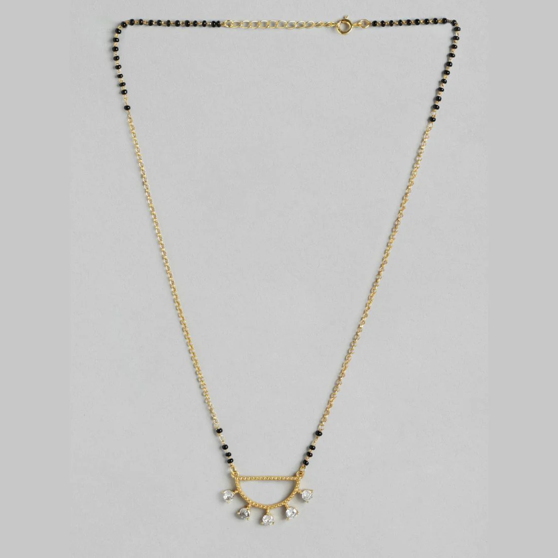Golden Radiance 925 Sterling Silver Mangalsutra with Cubic Zirconia - Image 3