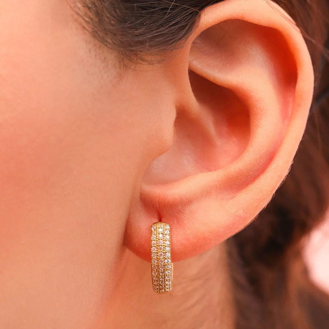 Golden Radiance Gold-Plated 925 Sterling Silver Hoop Earrings Gift Hamper - Image 3