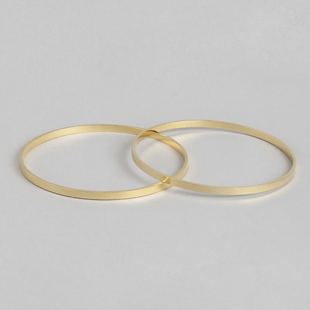 Golden Radiance Gold-Plated 925 Sterling Silver Solid Bangle - Image 4