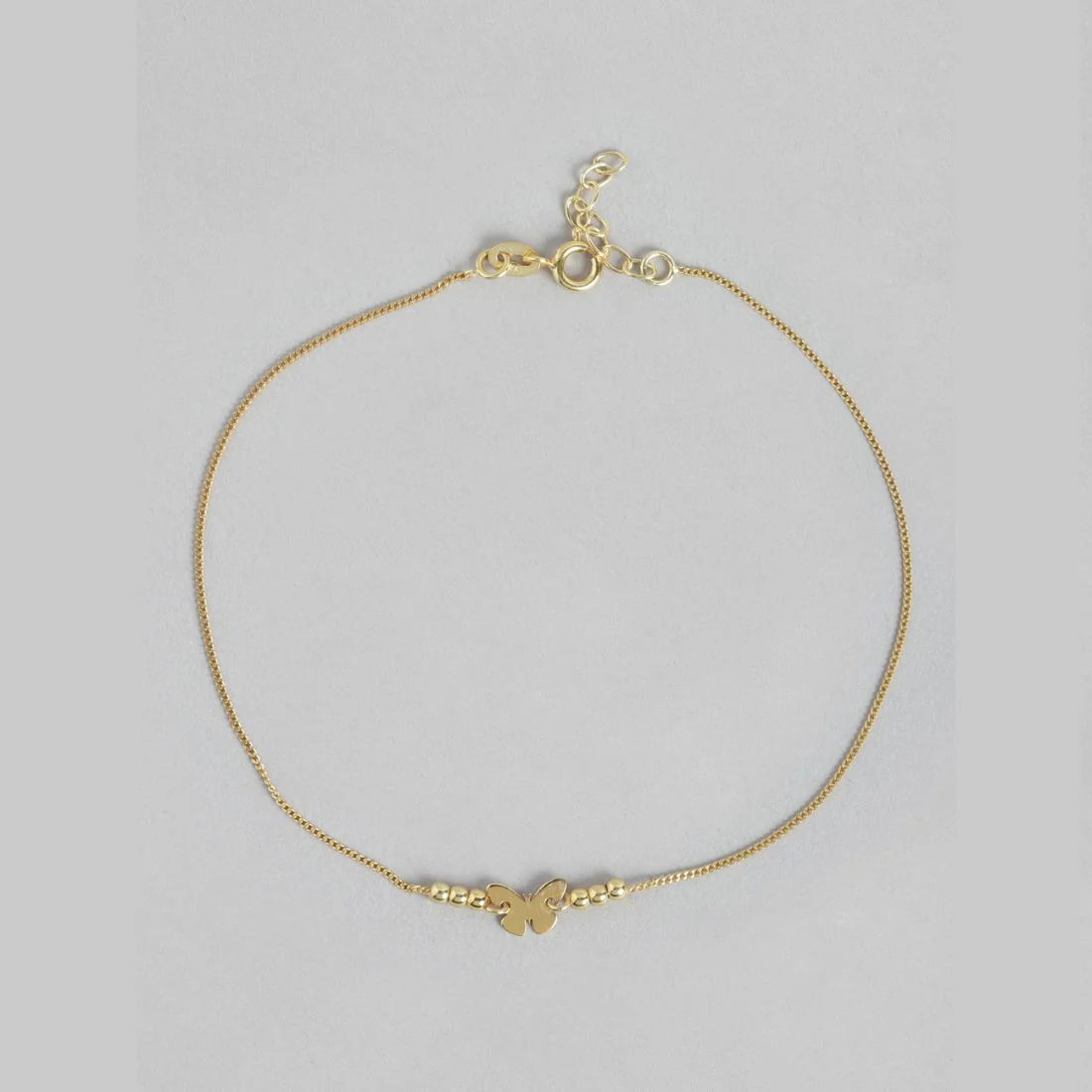 Golden Wings Gold Plated 925 Sterling Silver Butterfly Anklet - Image 4