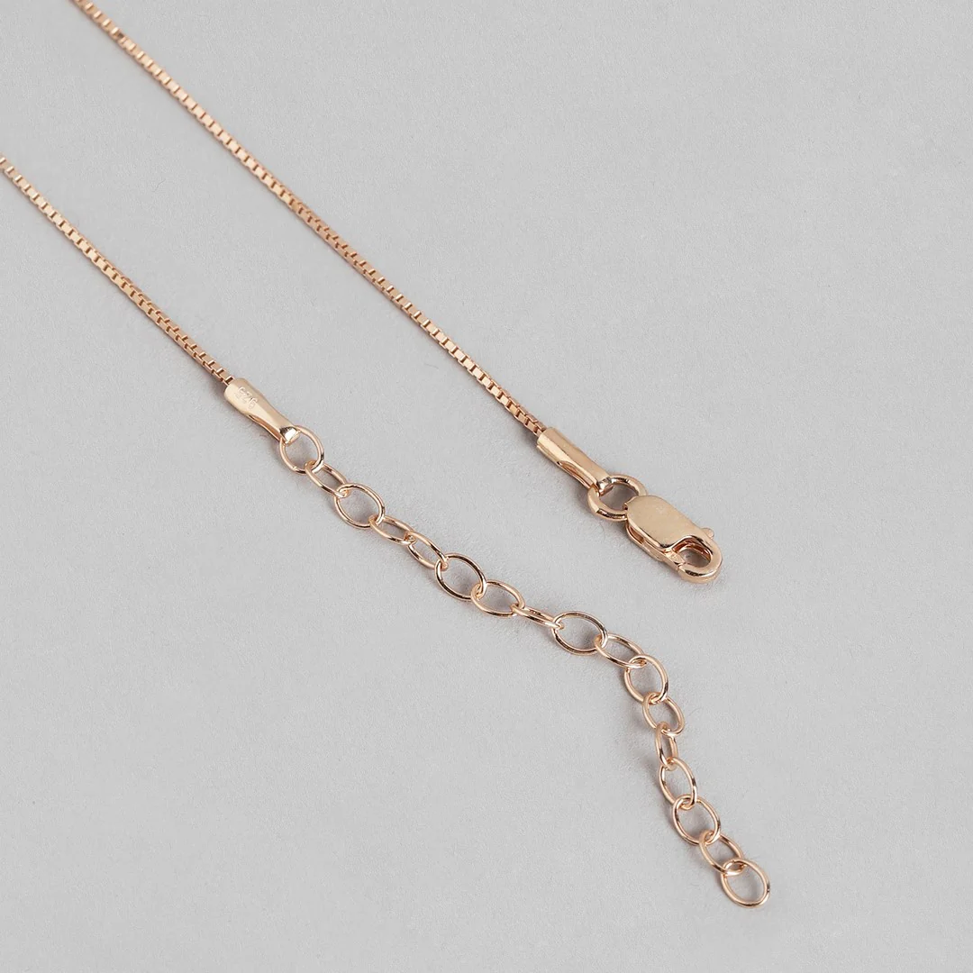 Graceful Allure Rose Gold Pearl & CZ 925 Sterling Silver Pendant with Chain - Image 7