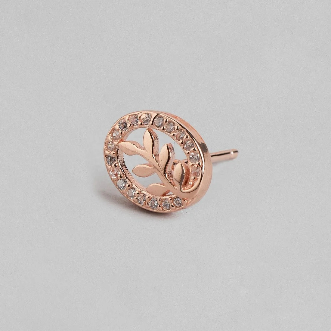Graceful Leaf CZ Rose gold Plated 925 Sterling Silver Jewelry Set - Image 6