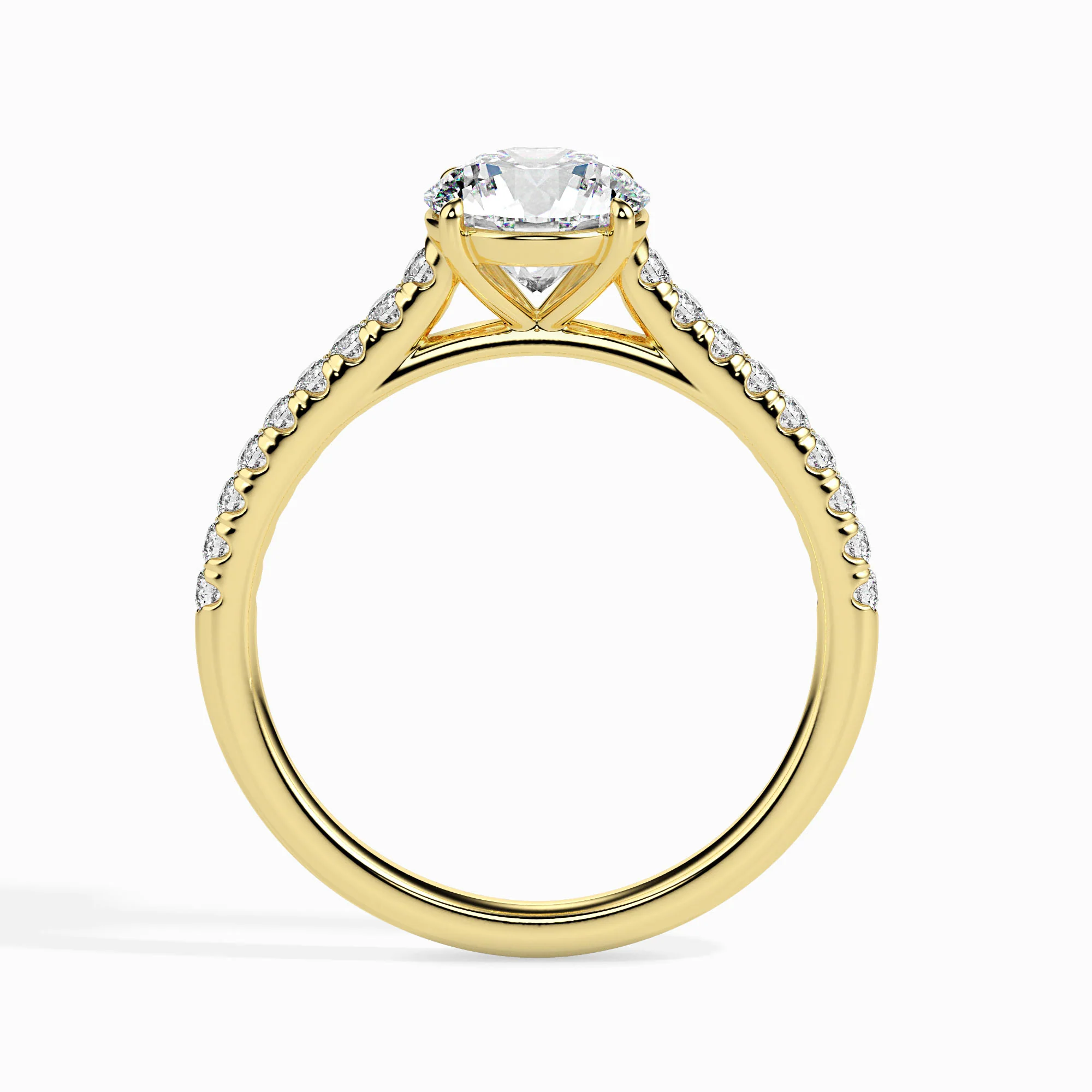 1.5 CT Solitaire Gold Ring with Lab Grown Diamonds - Image 3
