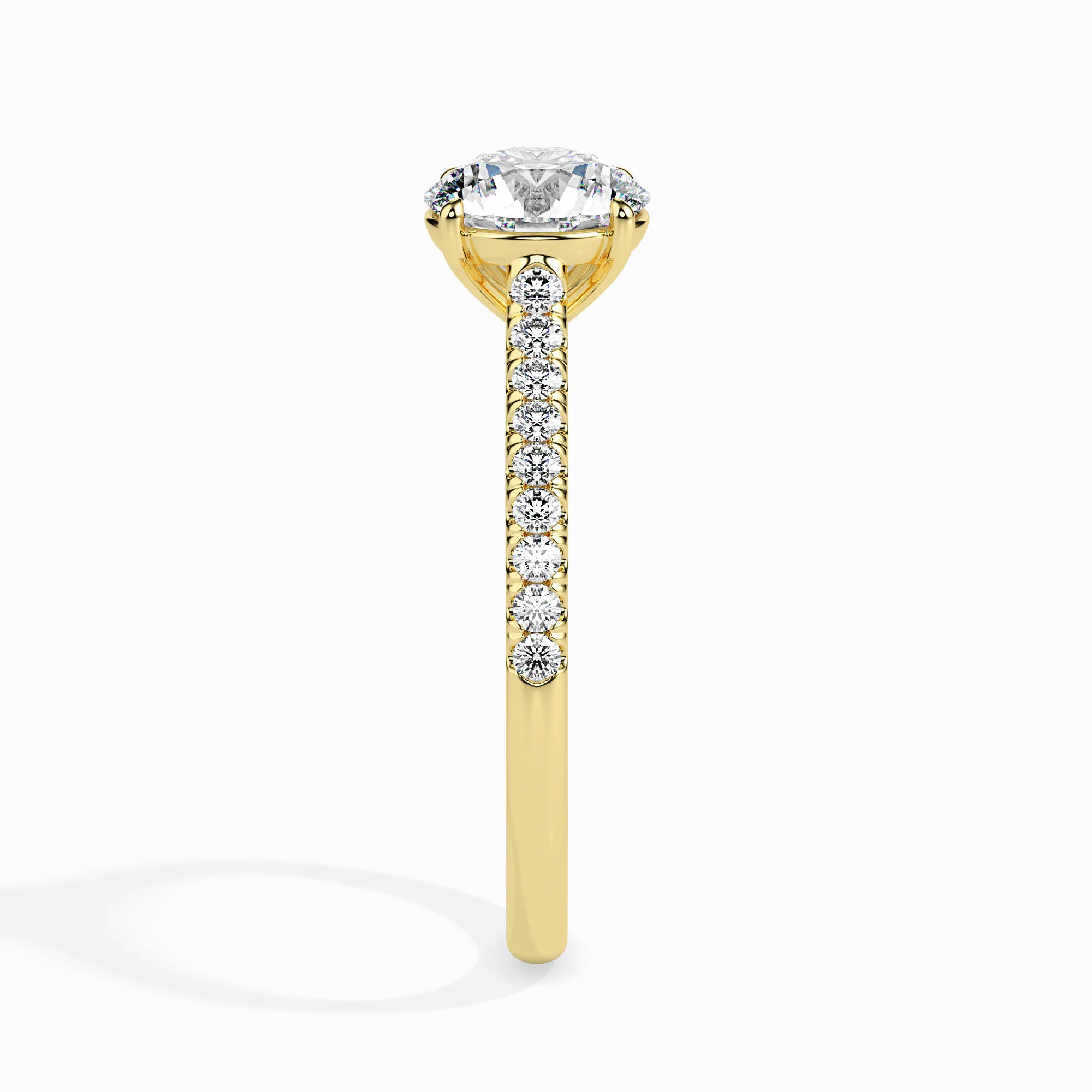 1.5 CT Solitaire Gold Ring with Lab Grown Diamonds - Image 4