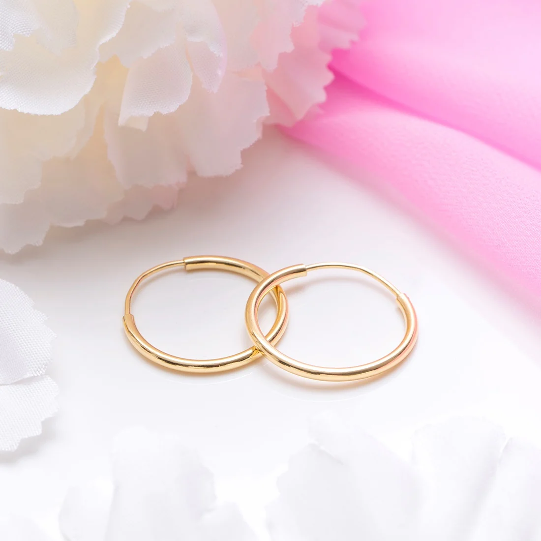 Great golden Hoops 925 Sterling Silver Earrings