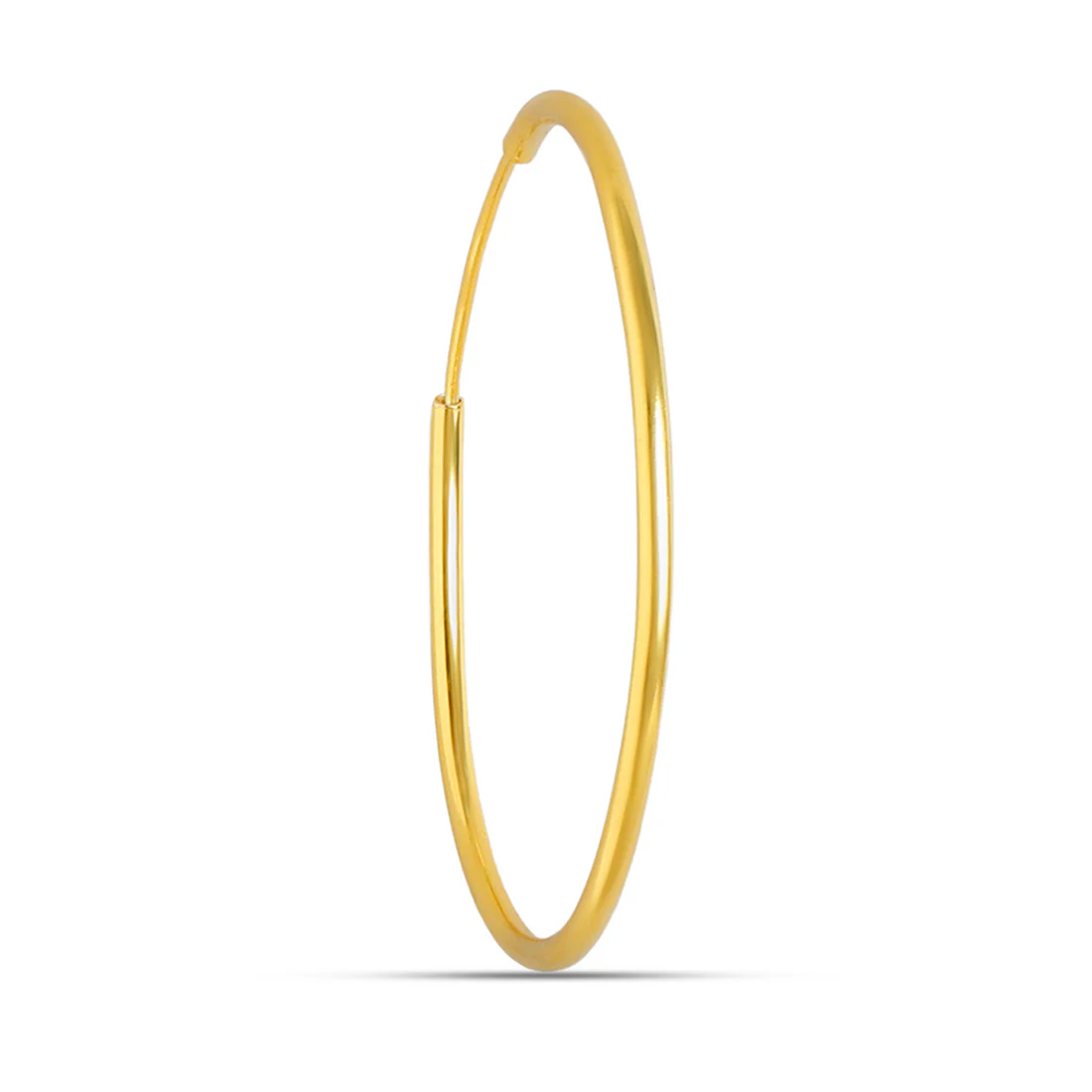 Great golden Hoops 925 Sterling Silver Earrings - Image 4