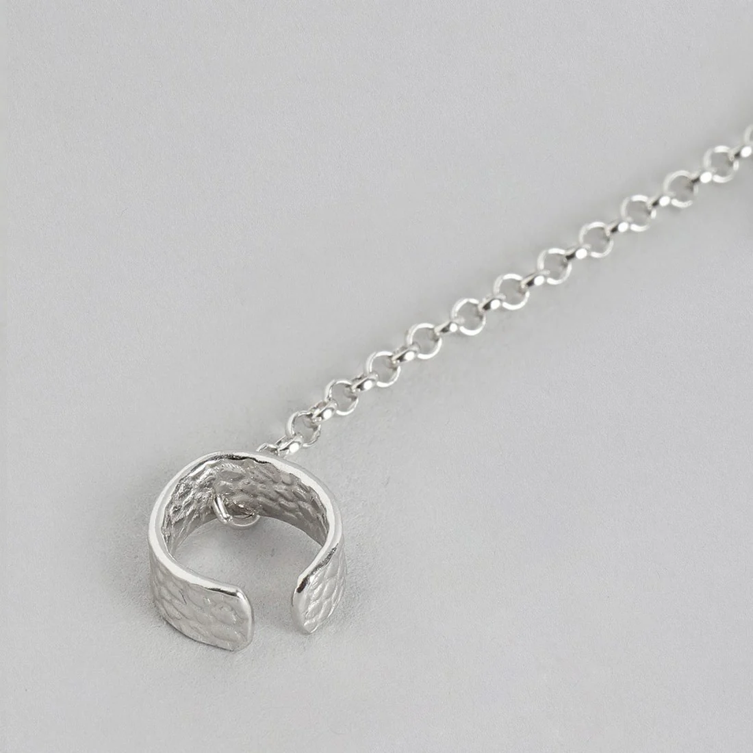 Hanging Leaf Rhodium Plated 925 Sterling Silver Earrings - Image 6