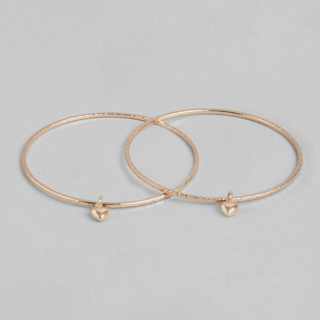 Harmony Hearts 925 Sterling Silver Multi-Tone Plated Combo Bangle - Image 7