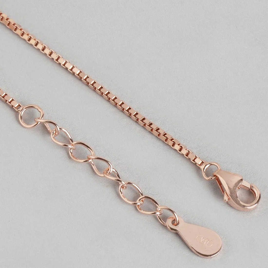 Heart Cubic Zirconia Rose Gold Plated 925 Sterling Silver Anklet - Image 12