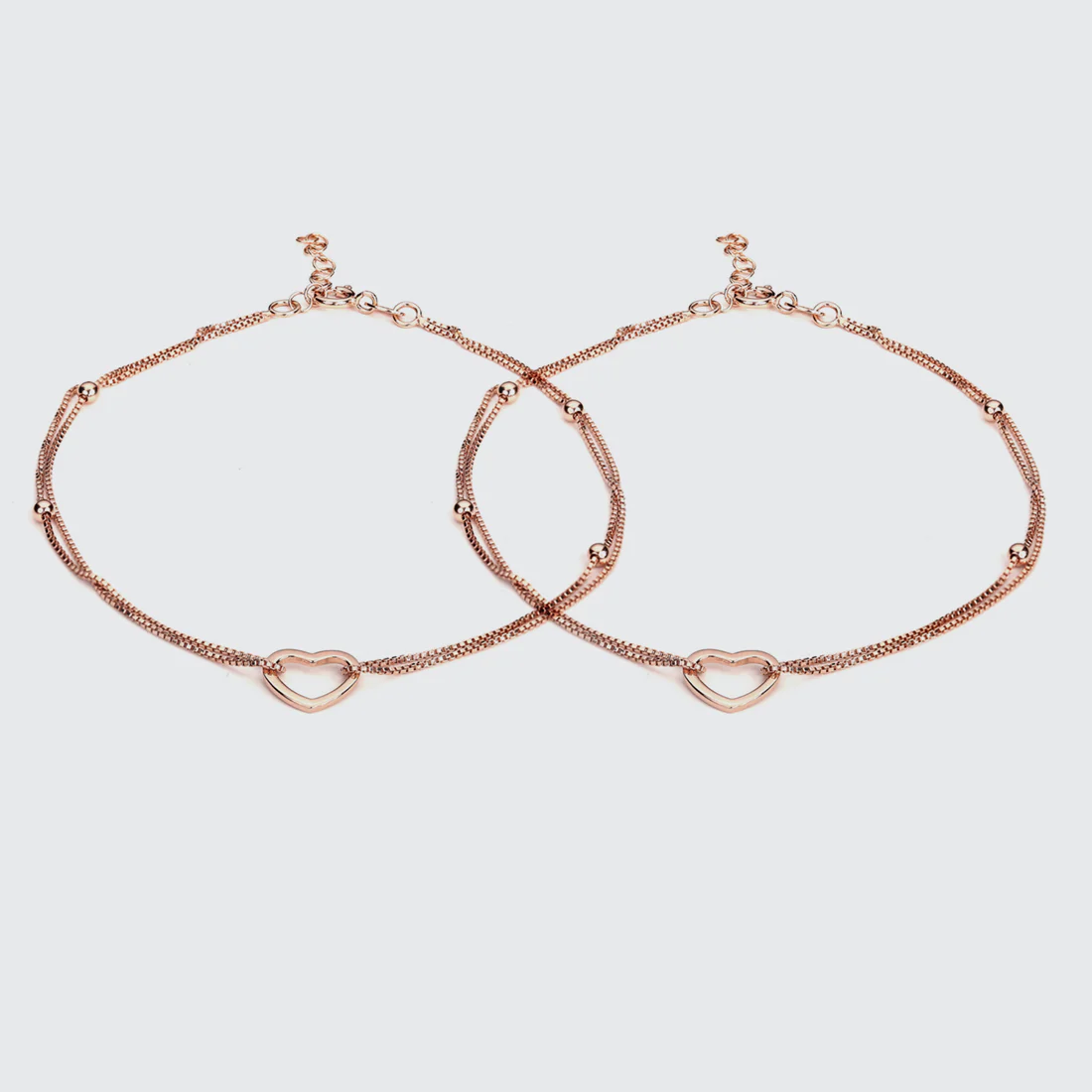 Heart-CZ rose Gold Plated 925 Jewellery Set - Image 6